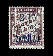 * ZANZIBAR - TIMBRES TAXE - * - N°5a - 2½ S/50c - Rousseur - Signé Calves - Andere & Zonder Classificatie