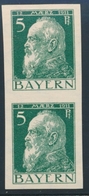 ** BAVIERE - ** - N°77 En Paire Verticale - 5p Vert - N. Dentelé - TB - Altri & Non Classificati