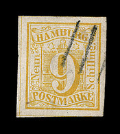 O HAMBOURG - O - N°7 - 9s. Jaune - Oblit. Non Garantie - TB - Hamburg (Amburgo)