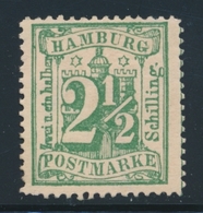 (*) HAMBOURG - (*) - N°16 - 2 ½ S. Vert - Signé A. Brun - TB - Hambourg