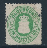 O OLDENBOURG - O - N°15a - ½ G. Vert - Perçage Large - TB - Oldenbourg