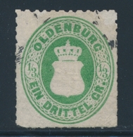 O OLDENBOURG - O - N°15a - ½ G. Vert - Perçage Large - TB - Oldenburg