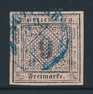 O WURTEMBERG - O - N°4 - 9k. Rose Pâle - Obl Bleue - Signé Horning -TB - Altri & Non Classificati