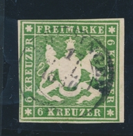 O WURTEMBERG - O - N°13 - 6k. Vert - Signé Roumet/Calves - TB - Altri & Non Classificati