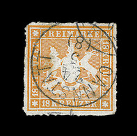 O WURTEMBERG - O - N°35 - 18k. Orange - Obl Cranstatt - Signé A. Brun - TB - Other & Unclassified