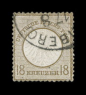 O ALLEMAGNE - EMPIRE - O - N°11 - 18k. Bistre - Signé A. Brun - TB - Unused Stamps