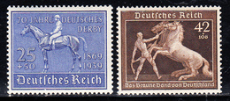 ** ALLEMAGNE - IIIEME REICH - ** - N°637, 639 - Ruban Brun - TB - Unused Stamps