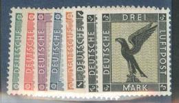 * ALLEMAGNE - POSTE AERIENNE - * - N°27/34 - Qques Adhérences De Couleur S/gomme - B/TB - Airmail & Zeppelin