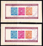 F ALLEMAGNE - ZONE AAS - F - N°1 (x2) - Dent. Et ND - Obl. Grd Cachet Violet De BERLIN - TB - Other & Unclassified