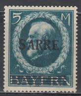 * SARRE - * - N°30 - 5Mk Bleu - Pli D'angle - Other & Unclassified