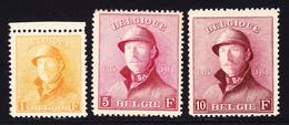 ** BELGIQUE - ** - N°175, 177/78 - B/TB - 1849 Hombreras