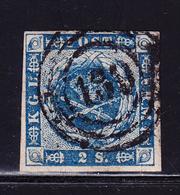 O DANEMARK - O - N°3 - 2s Bleu - TB - Used Stamps