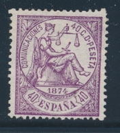 * ESPAGNE - * - N°146 - 40c Violet - 2 Dts Courtes - Ungebraucht