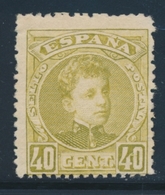 * ESPAGNE - * - N°220 - 40c Jaune Olive - Chiffres 000.000 Au Verso - TB - Unused Stamps