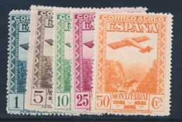 * ESPAGNE - POSTE AERIENNE - * - N°90/94 - Chiffres 000.000 Au Verso - TB - Nuovi