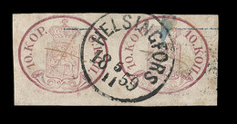 O FINLANDE - O - N°2 - 10k Rose En Paire - B - Used Stamps