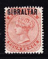 * GIBRALTAR - * - N°5 - 4p Brun Orange - TB - Gibraltar