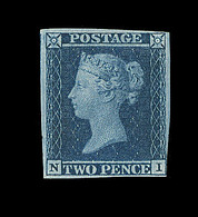 * GRANDE BRETAGNE - * - N°4a - Bleu Foncé - Margé - 2 Angles Justes Non Touchés - TB - Used Stamps