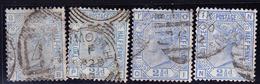 O GRANDE BRETAGNE - O - N°57 (x2) - Pl. 17 Et 19 + N°62 (x2) - Pl. 22 Et 23 - B/TB - Used Stamps