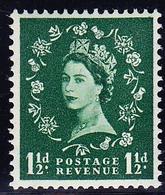 ** GRANDE BRETAGNE - ** - N°345 - 1½ Vert - 2 Bdes Noires Au Verso - TB - Used Stamps