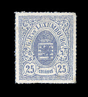 * LUXEMBOURG - * - N°20 - 25c Bleu Terne -TB - 1852 Guglielmo III