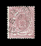 O LUXEMBOURG - O - N°33 - 30c Brun Rouge - TB - 1852 Wilhelm III.