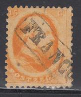 O PAYS-BAS - O - N°6 - 15c Orange - Obl Franco - TB - Used Stamps