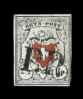 O SUISSE - O - N°17 - ORTS POST - Obl PP - Signé Brun - TB - 1843-1852 Timbres Cantonaux Et  Fédéraux