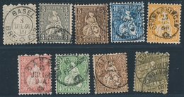 O SUISSE - O - N°33/41 - 9 T. (cote SBK 818 FS) - B/TB - 1843-1852 Timbres Cantonaux Et  Fédéraux