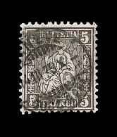 O SUISSE - O - N°35c - Obl. Impression Bas Gauche - TB - 1843-1852 Timbres Cantonaux Et  Fédéraux