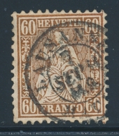 O SUISSE - O - N°40 - 60c Bronze - Obl Lausanne - TB - 1843-1852 Federal & Cantonal Stamps
