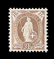 ** SUISSE - ** - N°80 - 3F Bistre - TB - 1843-1852 Kantonalmarken Und Bundesmarken