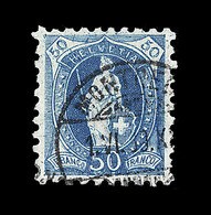 O SUISSE - O - N°84 - 50c Bleu - TB Centrage - TB - 1843-1852 Federal & Cantonal Stamps