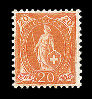 ** SUISSE - ** - N°106a - 20c Orange - Type II- TB - 1843-1852 Timbres Cantonaux Et  Fédéraux