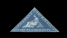 * CAP DE BONNE ESPERANCE - * - N°4 - 4p Bleu - Signé Pavoille -TB - Cabo De Buena Esperanza (1853-1904)