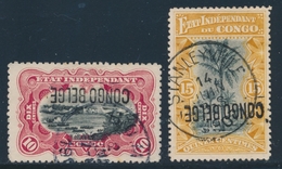 O CONGO BELGE - O - N°31/32 - 10c Et 15c - Surcharge Renversée - TB - Gebraucht