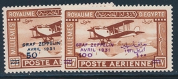 * EGYPTE / POSTE AERIENNE - * - N°3/4 - Surch. Graf Zeppelin - TB - Other & Unclassified