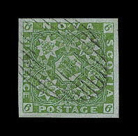 O NOUVELLE ECOSSE - O - N°3 - 6p Vert Jaune - TB - Used Stamps