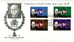 Ref 1294 - 1966 South Arabian Federation - Aden First Day Cover - Churchill Theme - Otros