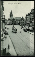 Ref 1295 - Early Postcard - Tram & Groote Markt - Nijmegen Gelderland Netherlands - Nijmegen