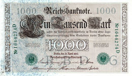 Billet Allemand De 1000 Mark - 21-avril-1910 - 7 Chiffres En S U P- - 1000 Mark