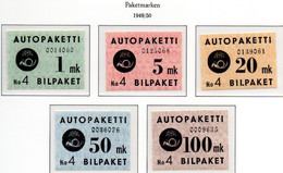 PIA - FINLANDIA - 1949 : Francobolli Per Pacchi Postali Trasportati Con Autocorriera - (Yv 1-5) - Bus Parcels / Colis Par Autobus / Pakjes Per Postbus