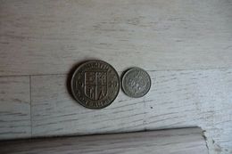 2 Pièces De Monnaies île Maurice-1 Rupee 1950 Et 1/4 Rupee 1950 En Cupro-nickel - Mauricio