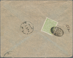 Afghanistan: 1924, Cover From "OELSNITZ 18.7.24" Via India To Kabul On Reverse Afghnian 30 P Green. - Afghanistan