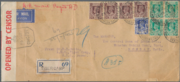 Birma / Burma / Myanmar: 1942. Registered Air Mail Envelope Addressed To India Bearing Burma SG 20, - Myanmar (Birmanie 1948-...)