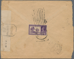 Dubai: 1940, 2 As. 6 P. Violet Single On Cover Tied By "DUBAI" Cds., Red Crayon Ms. "by Air Mail" An - Dubai