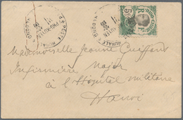 Französisch-Indochina: 1919. Envelope Addressed To Hanoi Bearing Indo-China SG 54, 5c Green Tied By - Covers & Documents