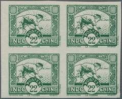 Französisch-Indochina: 1938, Definitives 22c. Green "Paddy/Harvester", Proof In Issued Design And Co - Brieven En Documenten