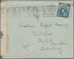 Französisch-Indochina: 1940, Two Incoming Censored Mails: KGVI 20 C. Tied "HONG KONG 13 FE 40" To Ha - Brieven En Documenten