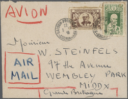 Französisch-Indochina: 1946 (Dec 3). Airmail Cover To England Franked With French Indochina 5 C La G - Lettres & Documents